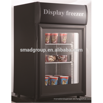 - 18 Celsuis degree Glass door freezer for ice cream